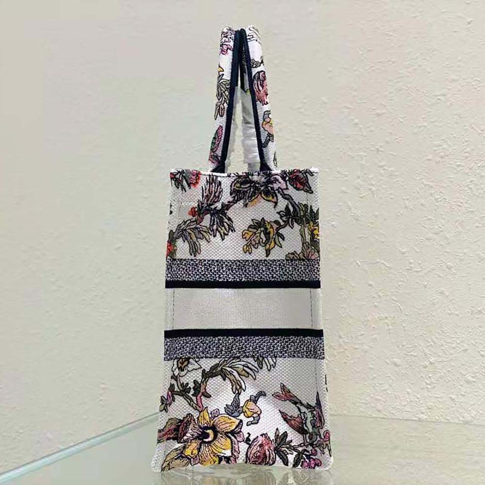 Dior Women Medium Dior Book Tote White Multicolor Dior Jardin Botanique Embroidery - image 6