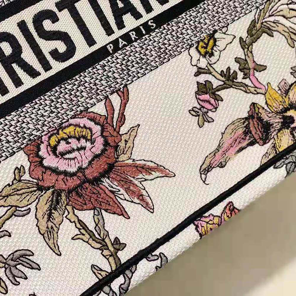 Dior Women Medium Dior Book Tote White Multicolor Dior Jardin Botanique Embroidery - image 10