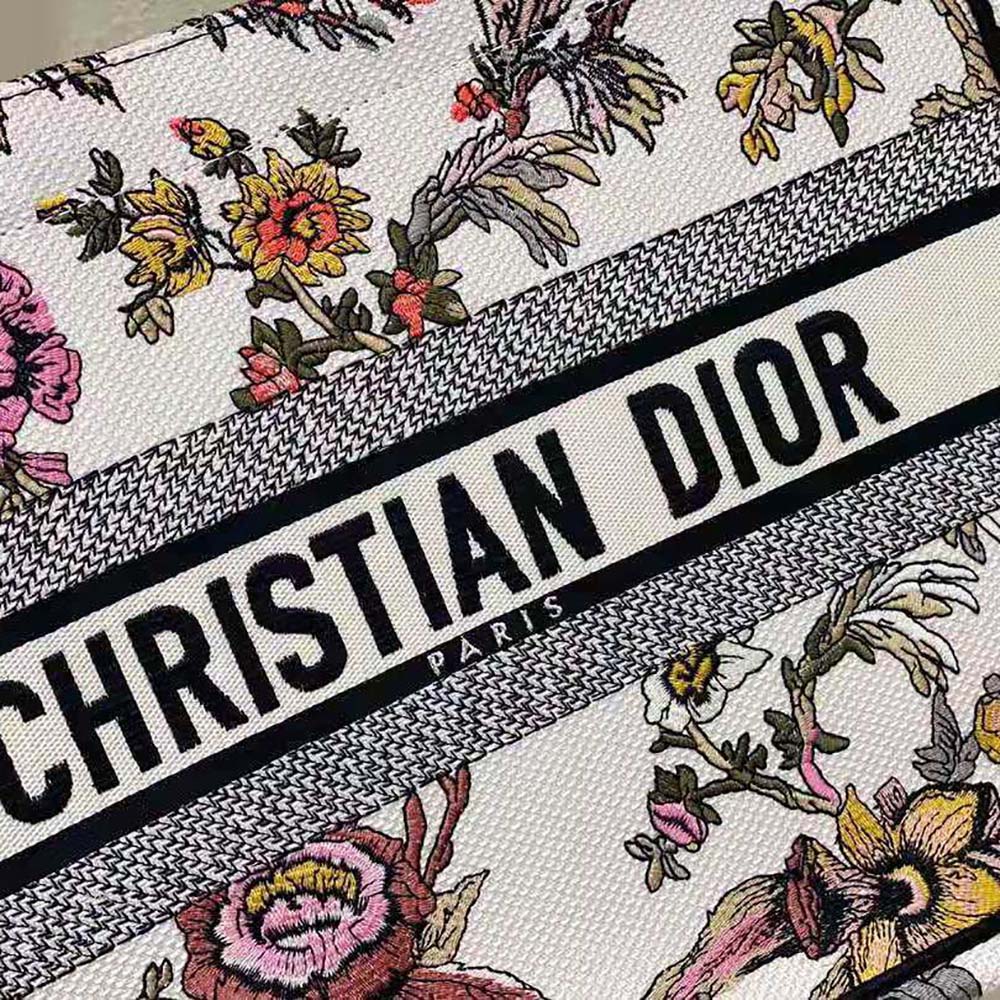 Dior Women Medium Dior Book Tote White Multicolor Dior Jardin Botanique Embroidery - image 9