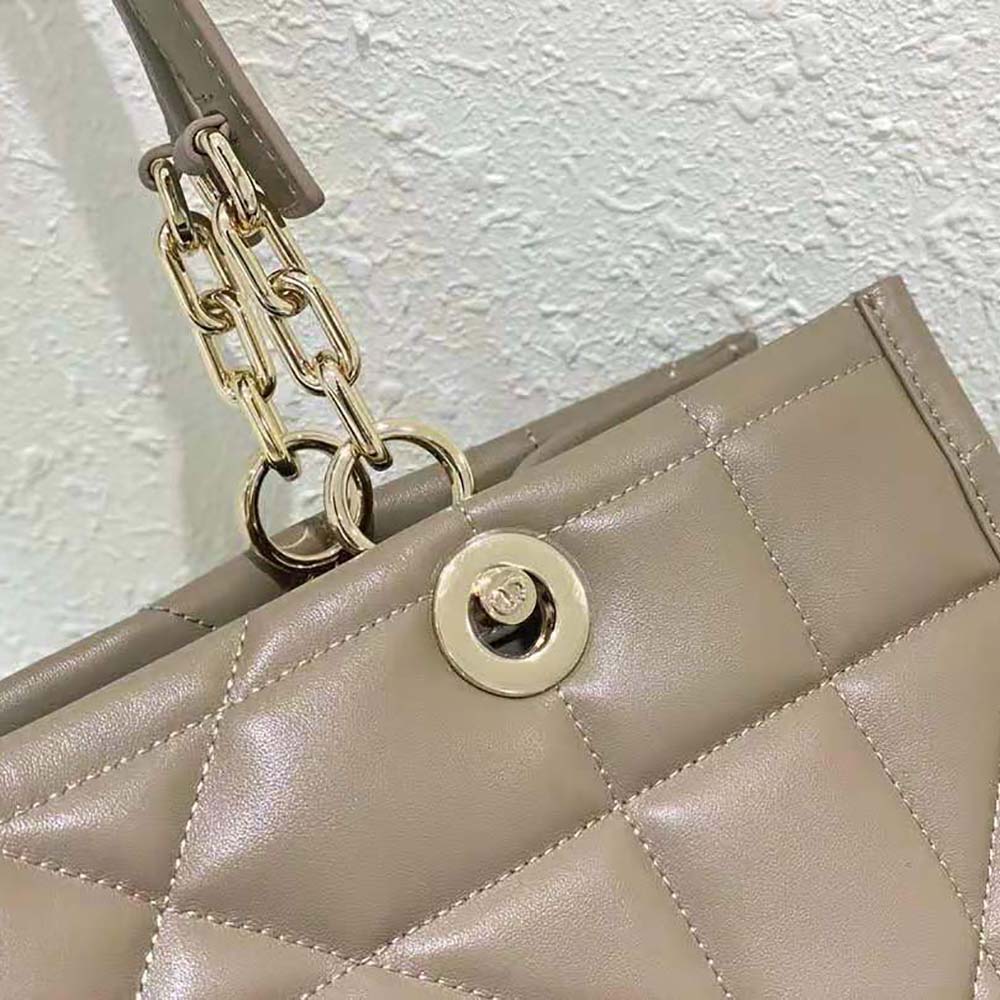 Dior Women Medium Dior Essential Tote Bag Hazelnut Archicannage Calfskin - image 8