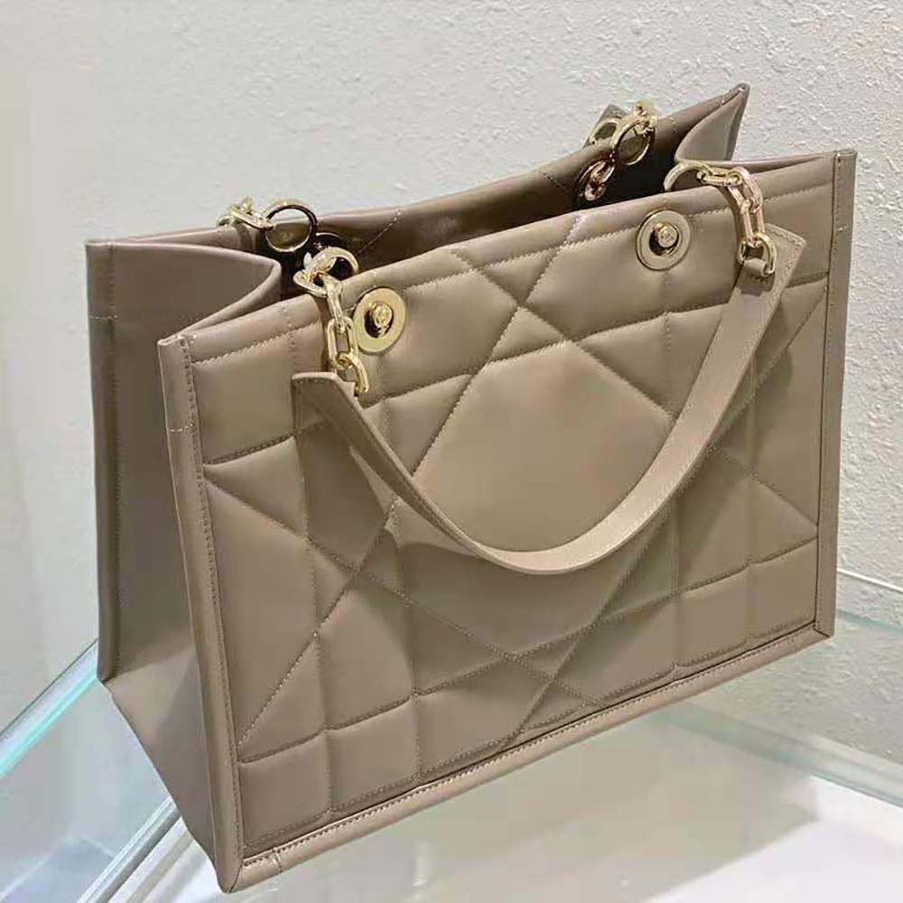 Dior Women Medium Dior Essential Tote Bag Hazelnut Archicannage Calfskin - image 6