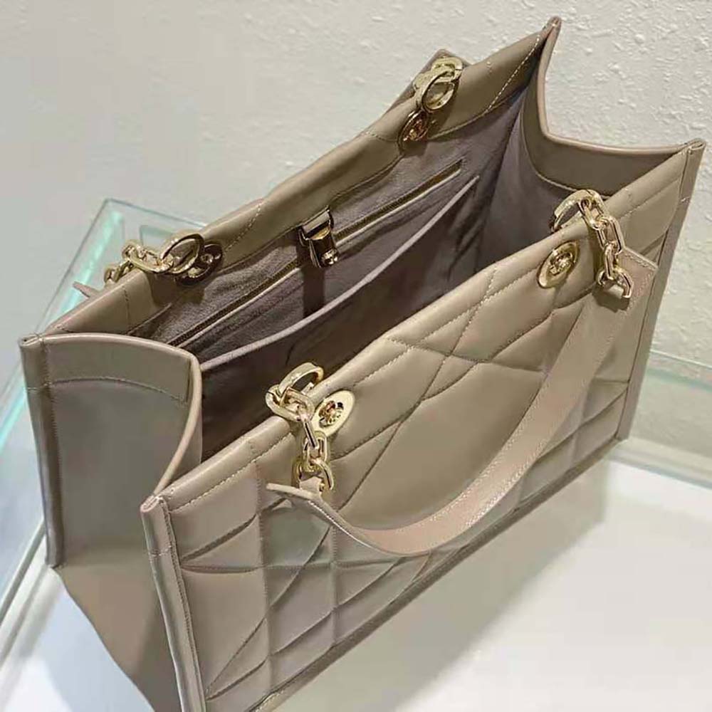 Dior Women Medium Dior Essential Tote Bag Hazelnut Archicannage Calfskin - image 7