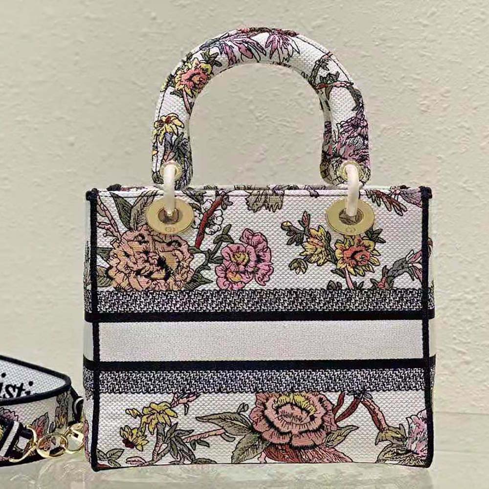 Dior Women Medium Lady D-lite Bag Multicolor Dior Jardin Botanique Embroidery - image 4