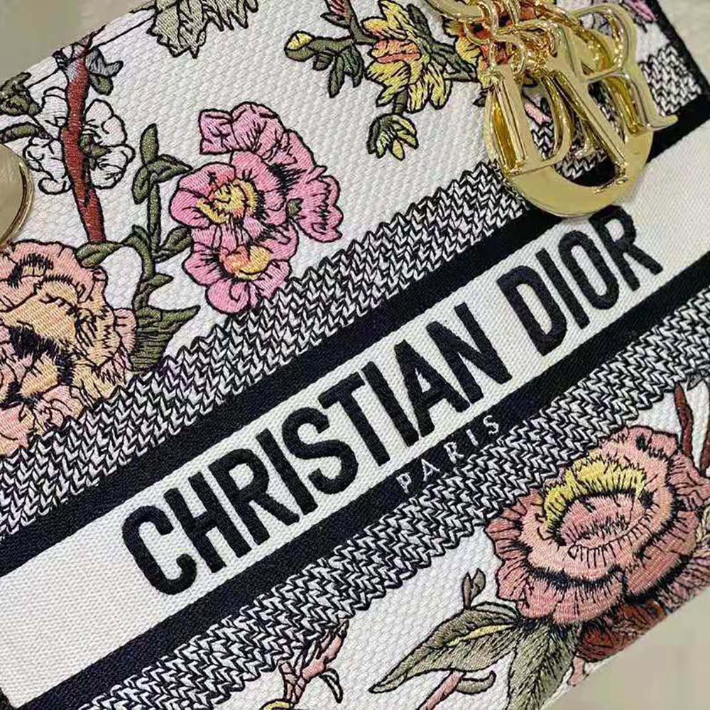 Dior Women Medium Lady D-lite Bag Multicolor Dior Jardin Botanique Embroidery - image 9
