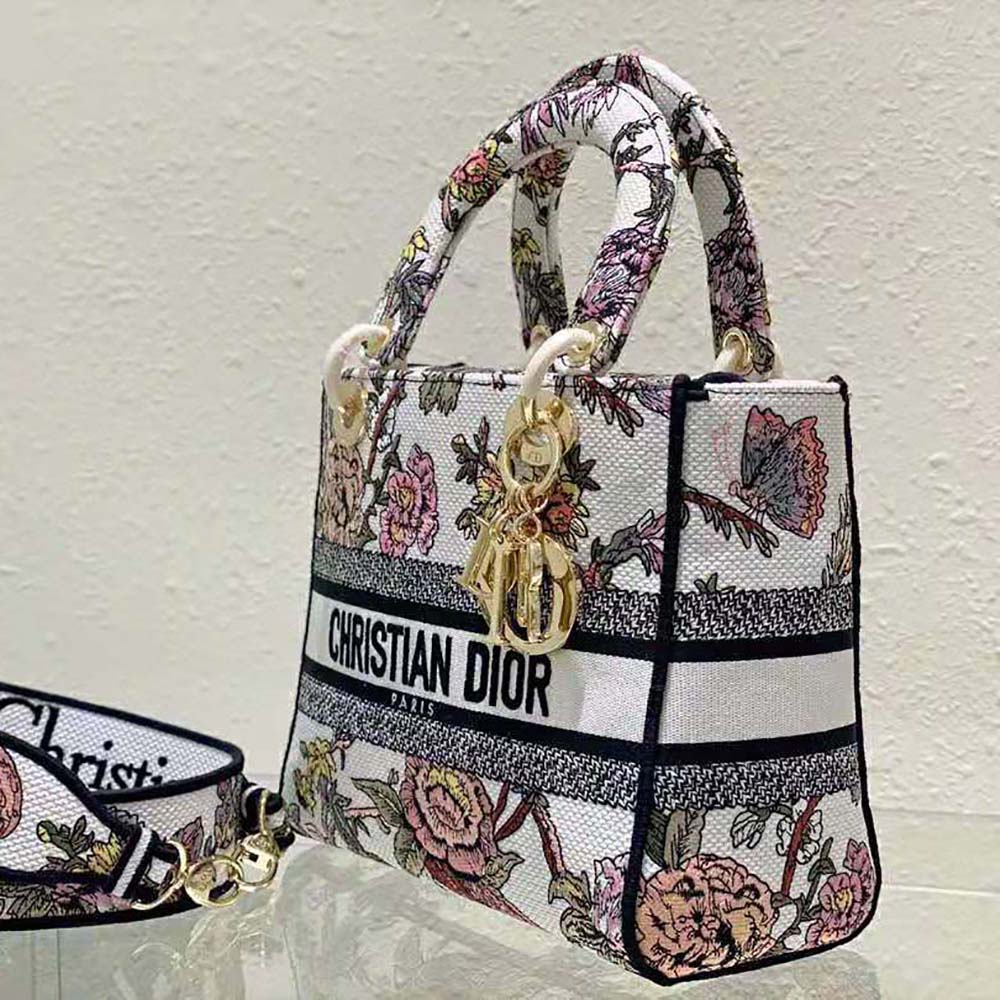 Dior Women Medium Lady D-lite Bag Multicolor Dior Jardin Botanique Embroidery - image 5
