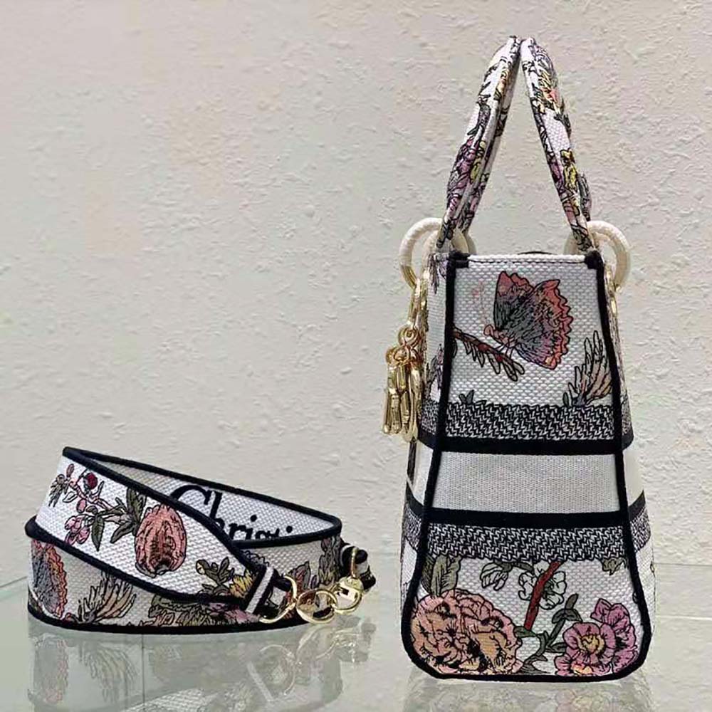 Dior Women Medium Lady D-lite Bag Multicolor Dior Jardin Botanique Embroidery - image 6