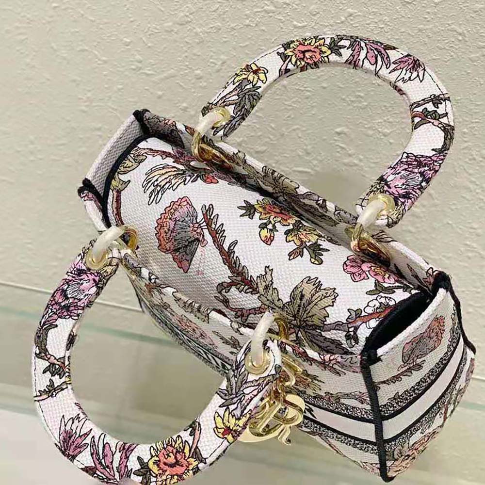 Dior Women Medium Lady D-lite Bag Multicolor Dior Jardin Botanique Embroidery - image 7