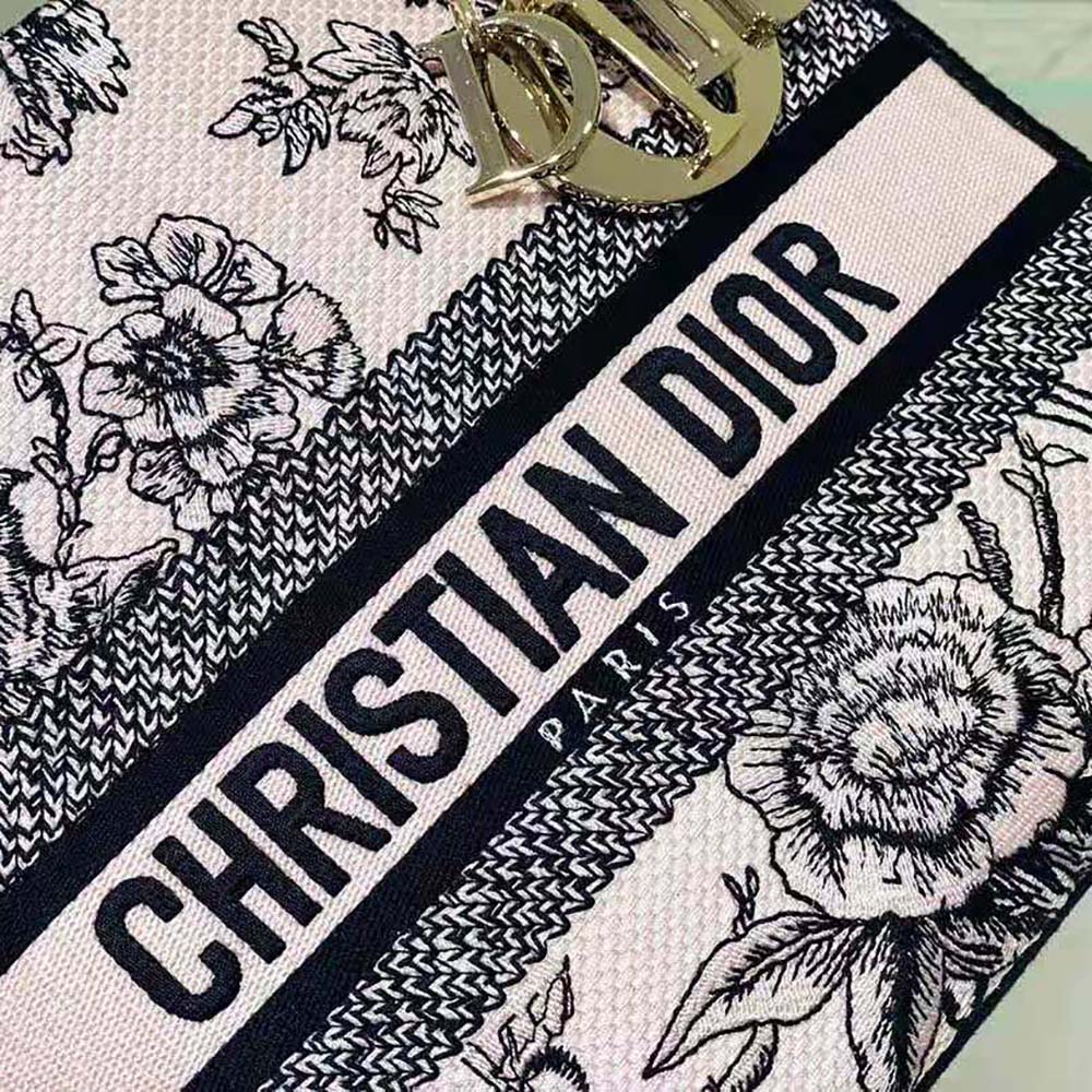 Dior Women Medium Lady D-lite Bag Powder Pink Dior Jardin Botanique Embroidery - image 8