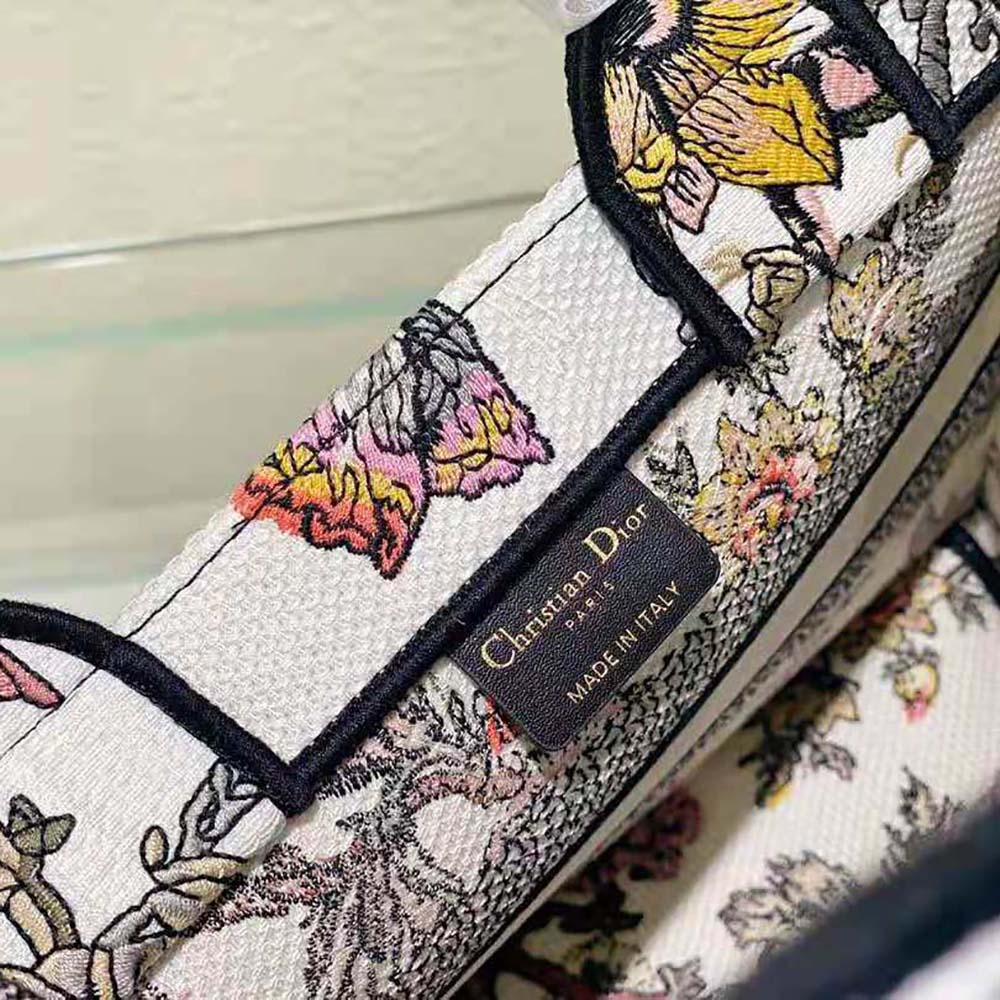 Dior Women Small Dior Book Tote White Multicolor Dior Jardin Botanique Embroidery - image 10