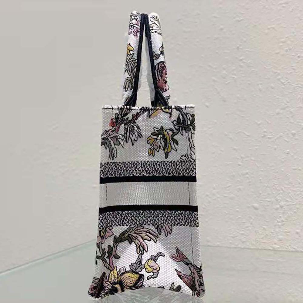 Dior Women Small Dior Book Tote White Multicolor Dior Jardin Botanique Embroidery - image 4
