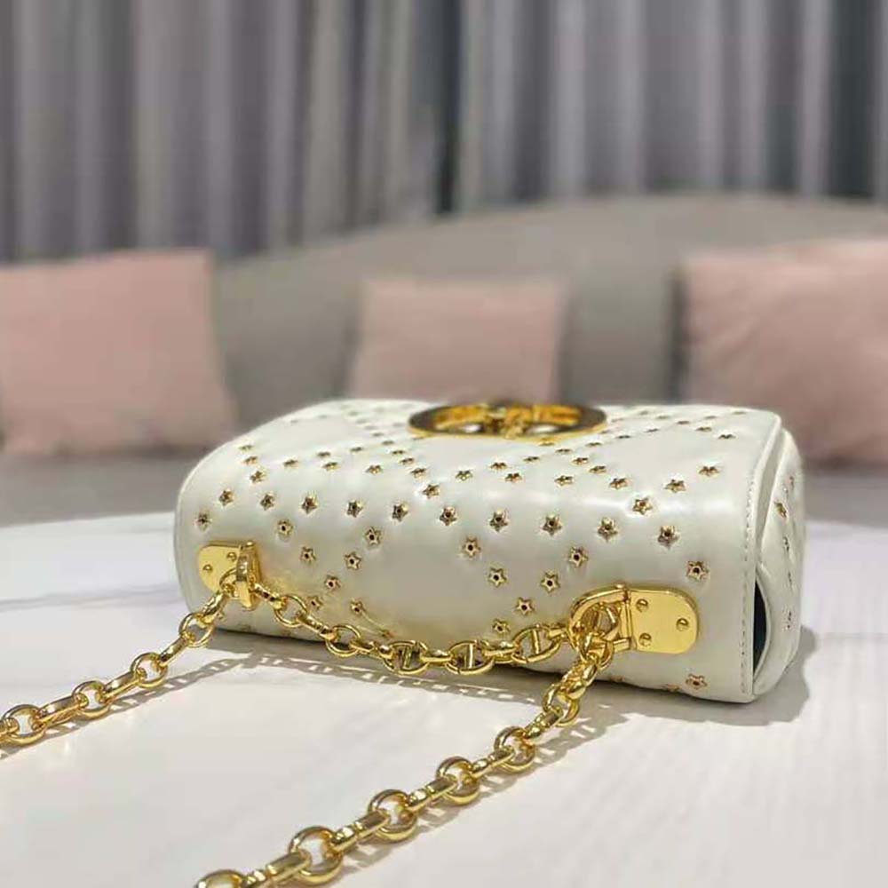 Dior Women Small Dior Caro Bag Latte Lucky Star Cannage Lambskin - image 5