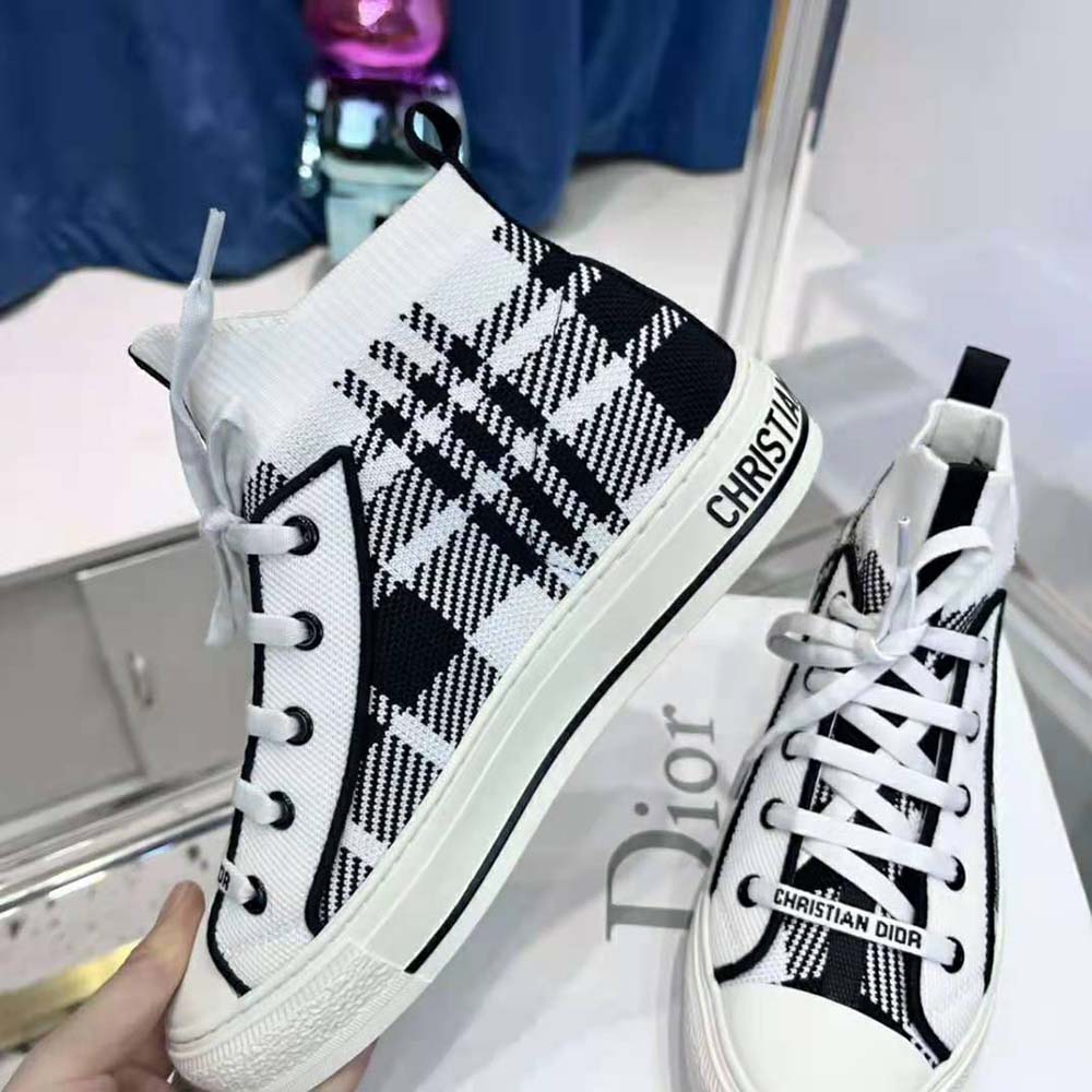Dior Women Walk’N’Dior Sneaker Black and White Check’n’Dior Technical Mesh - image 6