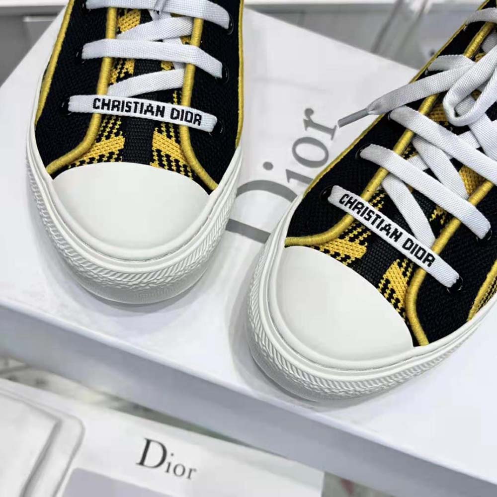Dior Women Walk’N’Dior Sneaker Yellow and Black Check’n’Dior Technical Mesh - image 9
