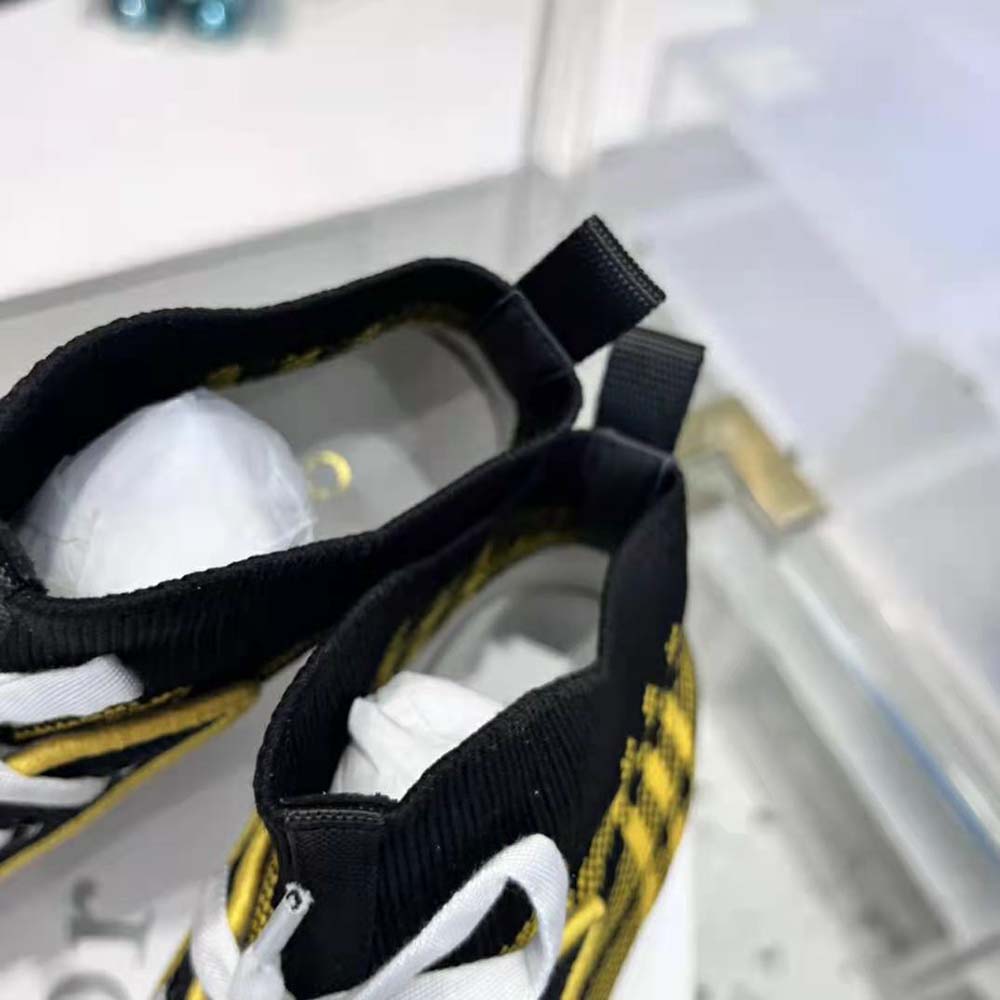 Dior Women Walk’N’Dior Sneaker Yellow and Black Check’n’Dior Technical Mesh - image 8
