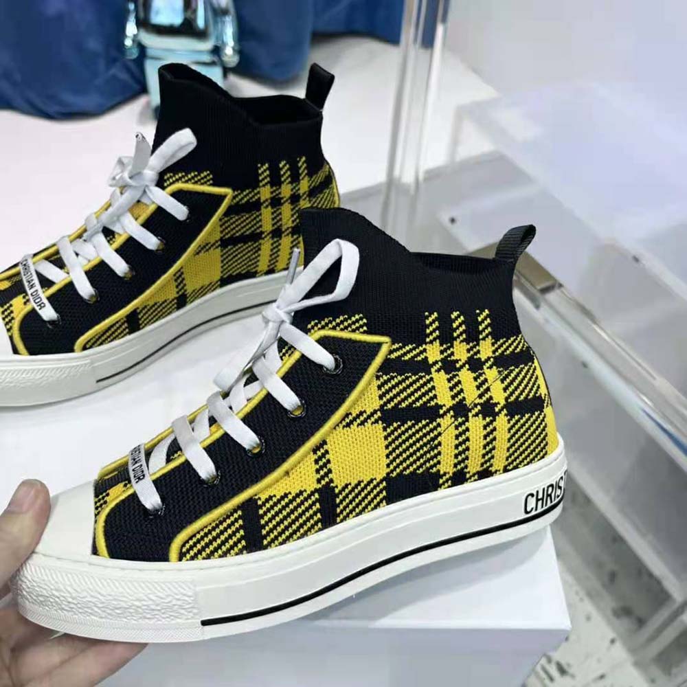 Dior Women Walk’N’Dior Sneaker Yellow and Black Check’n’Dior Technical Mesh - image 6