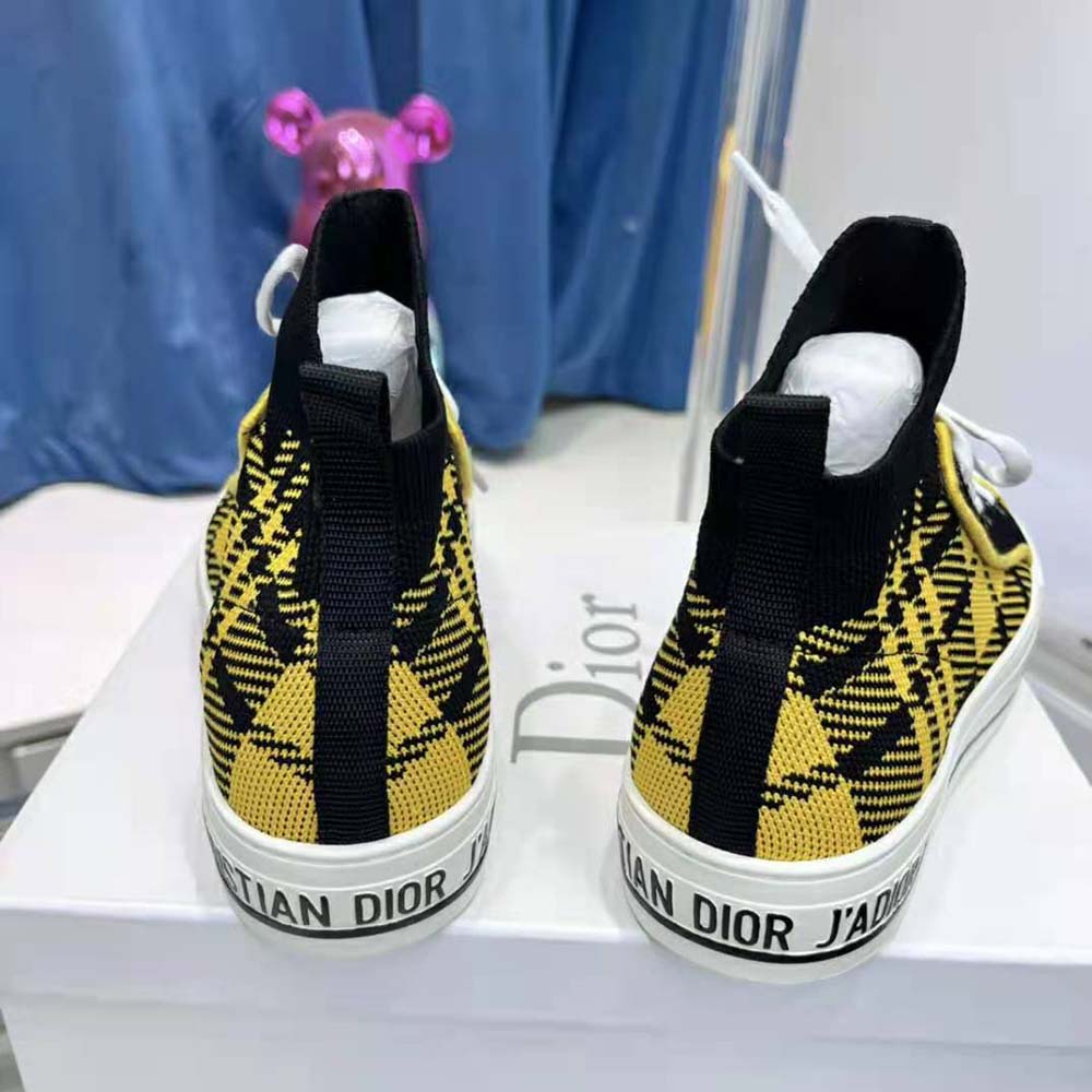 Dior Women Walk’N’Dior Sneaker Yellow and Black Check’n’Dior Technical Mesh - image 7