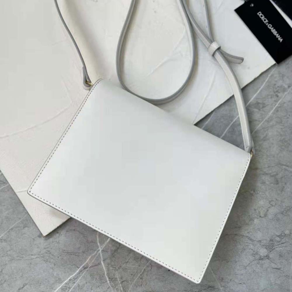 Dolce Gabbana D&G Women Calfskin DG Logo Bag Crossbody Bag-White - image 4