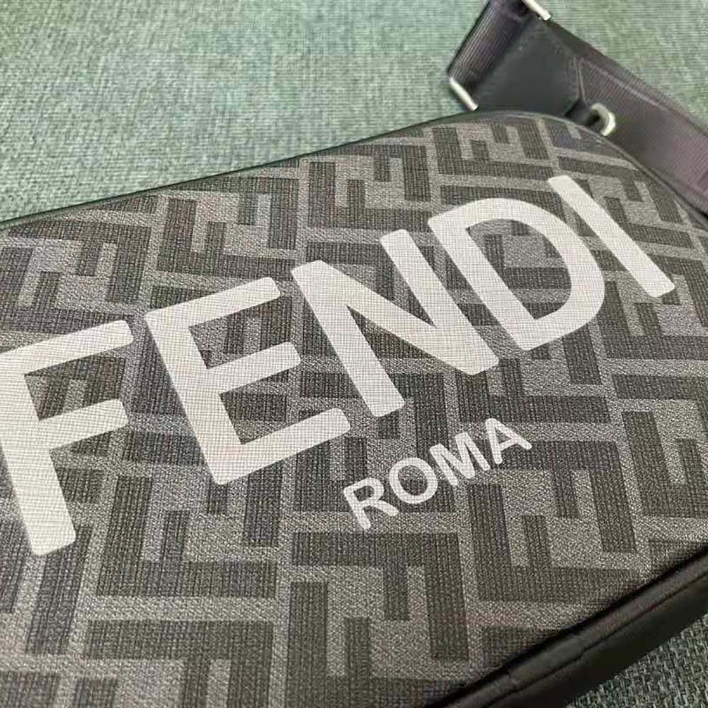 Fendi Men Camera Case Black FF Fabric Bag - image 9