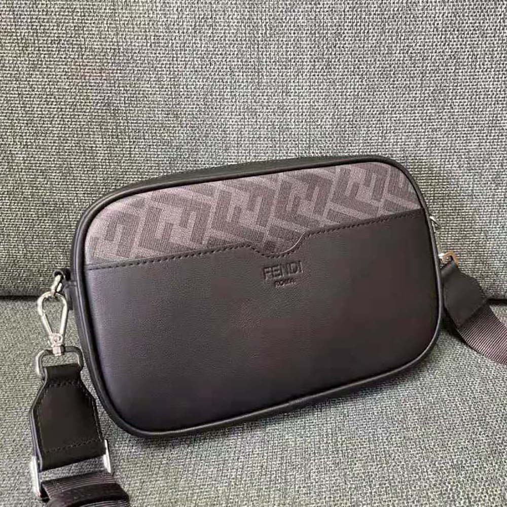 Fendi Men Camera Case Black FF Fabric Bag - image 5