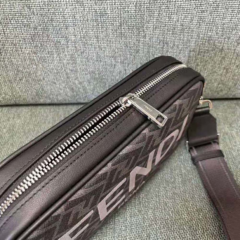 Fendi Men Camera Case Black FF Fabric Bag - image 7