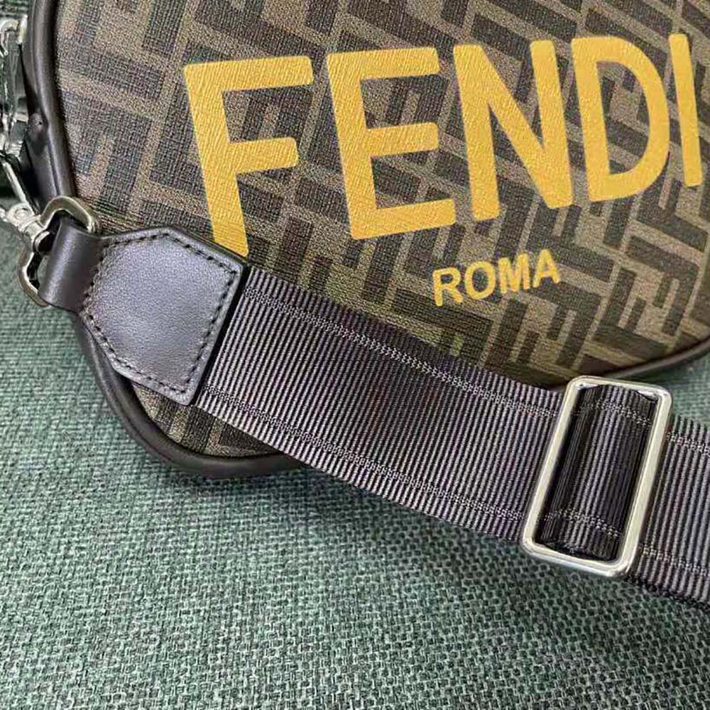 Fendi Men Camera Case Brown FF Fabric Bag - image 6