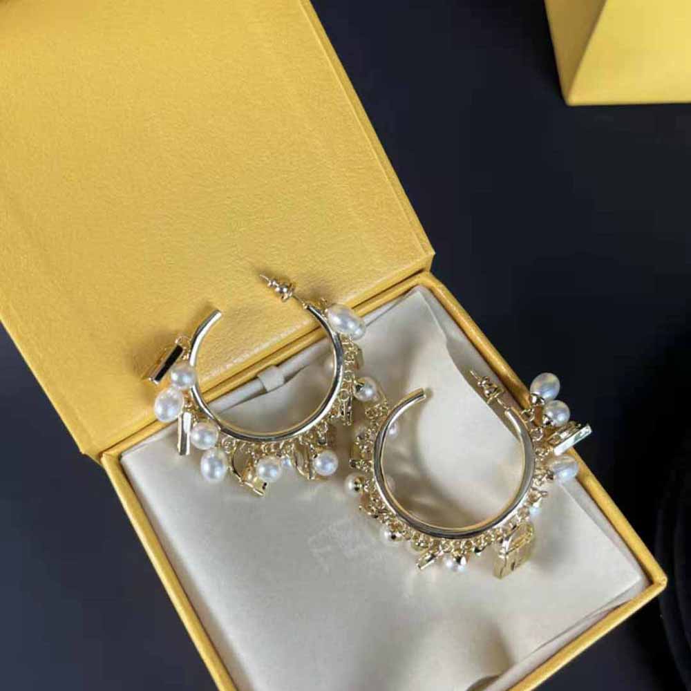 Fendi Women Baguette Earrings Gold-colored - image 6