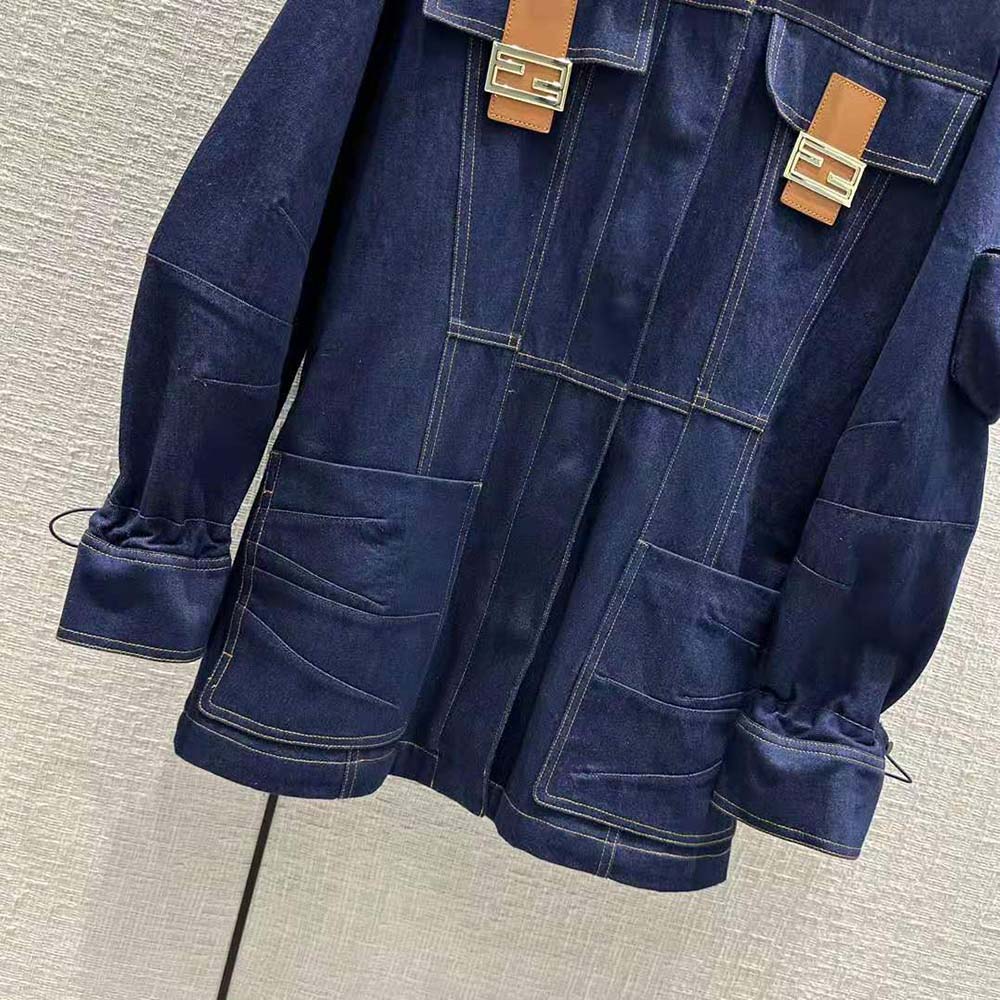 Fendi Women Blue Denim Jacket - image 7