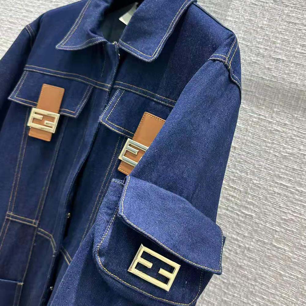 Fendi Women Blue Denim Jacket - image 6