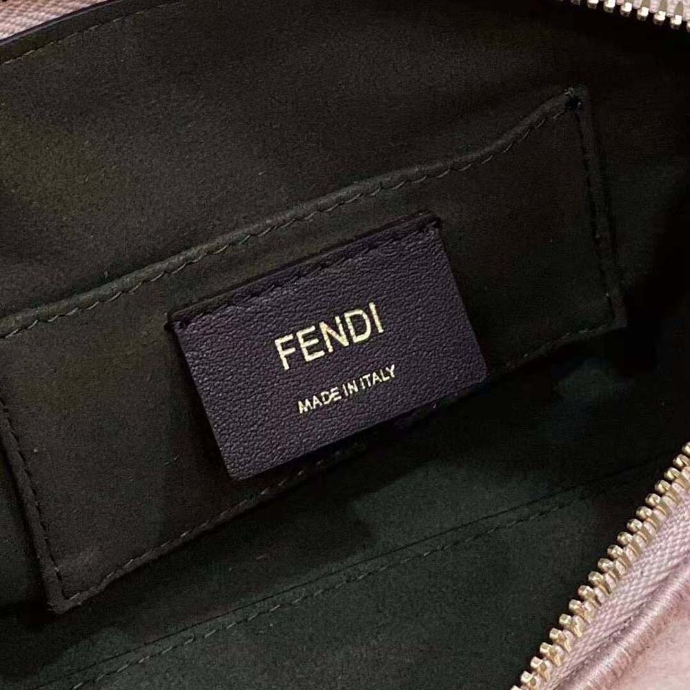 Fendi Women By The Way Mini Light Pink Sheepskin Small Boston Bag - image 9