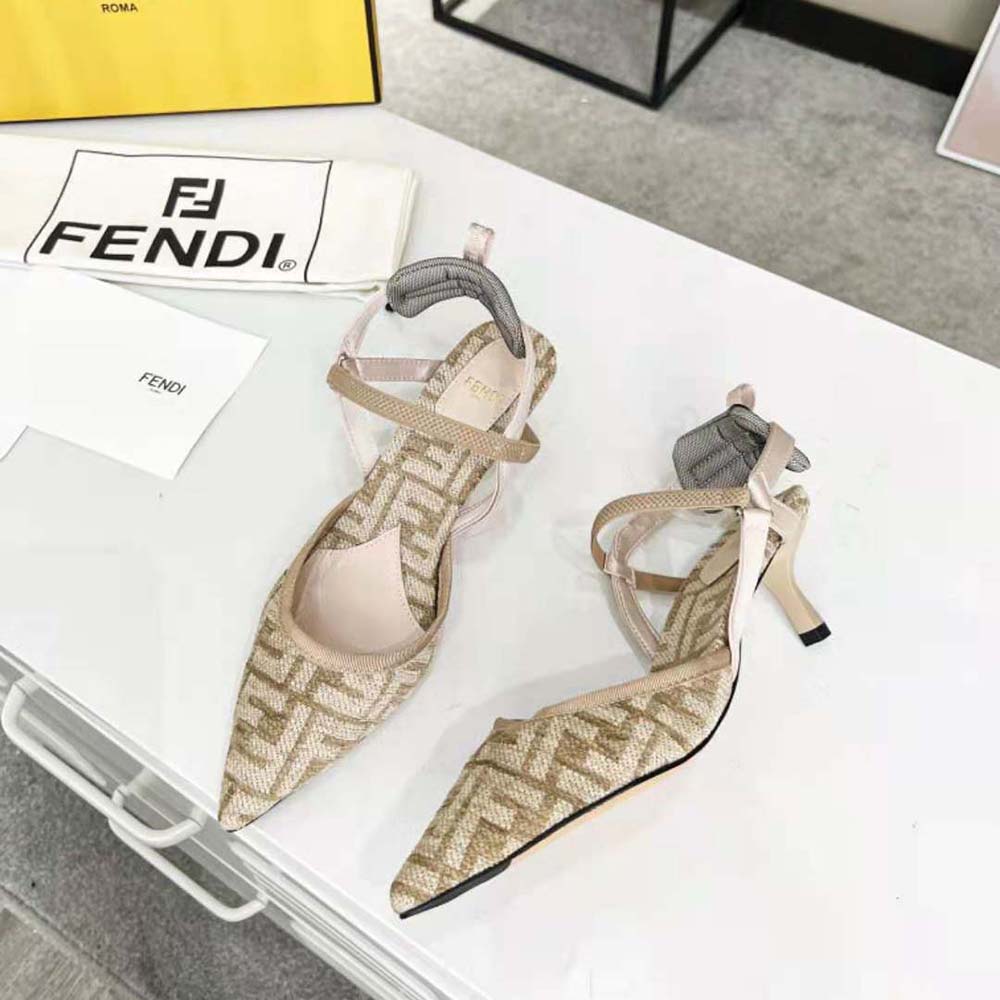 Back detail showing adjustable strap on Fendi Women Colibrì Lite slingbacks
