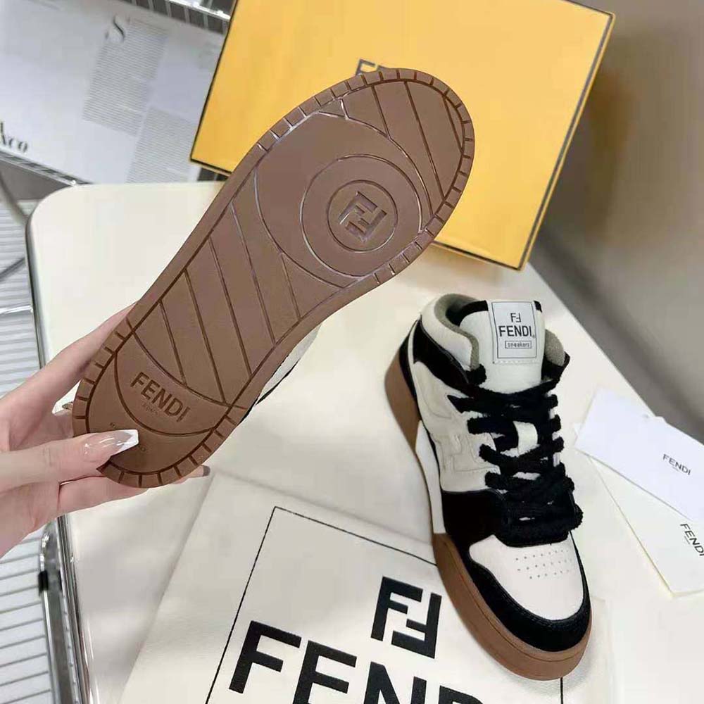 Fendi Women Fendi Match Black Leather High-Tops - image 10