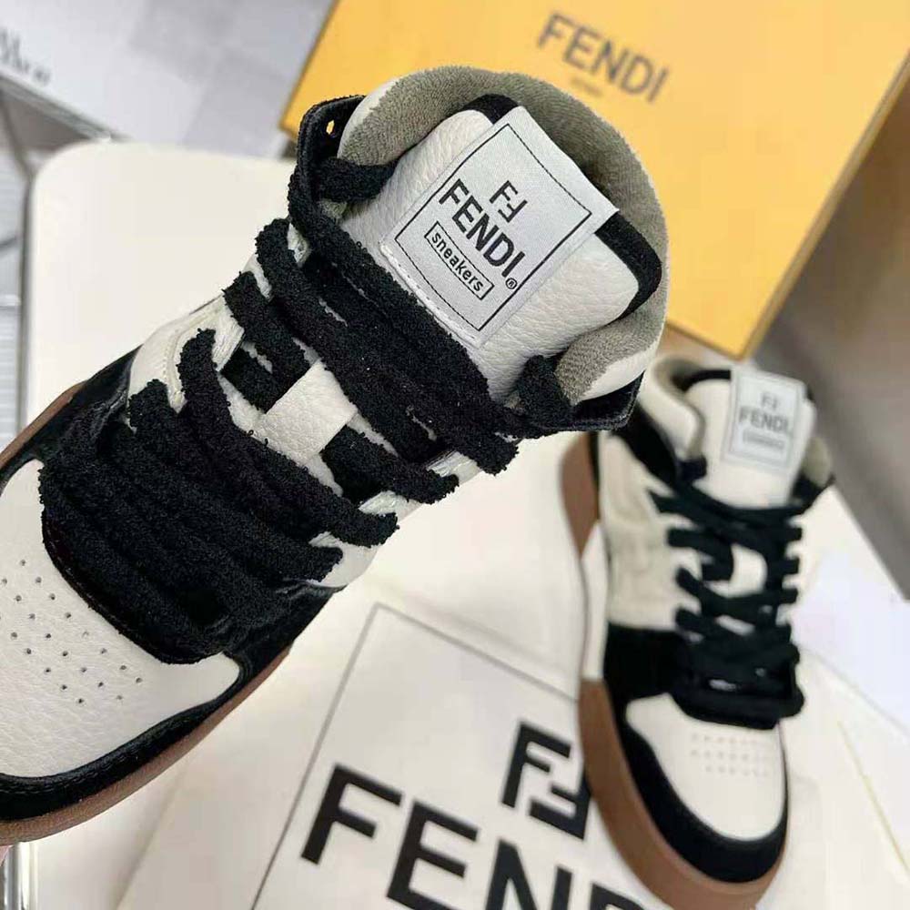 Fendi Women Fendi Match Black Leather High-Tops - image 9