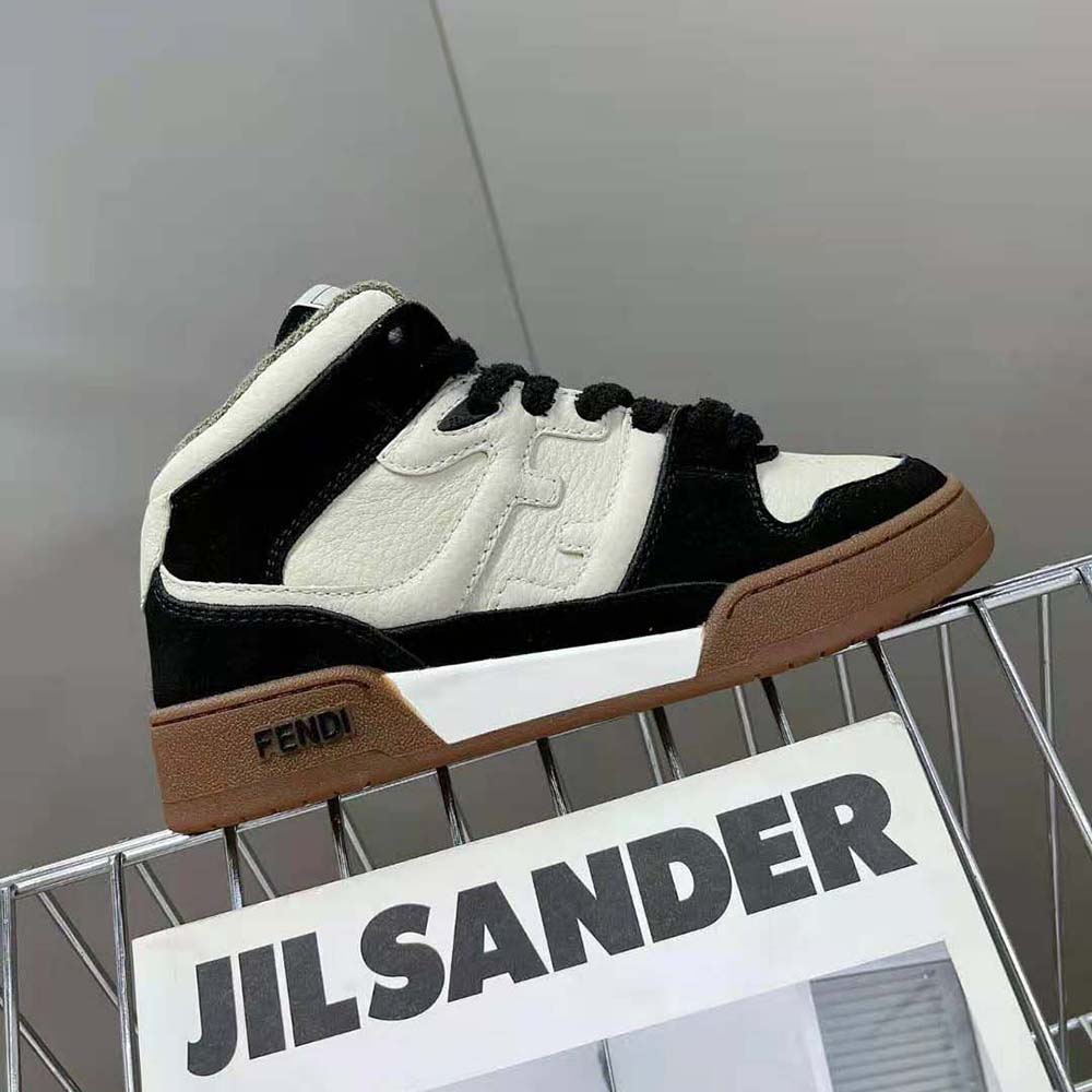 Fendi Women Fendi Match Black Leather High-Tops - image 6