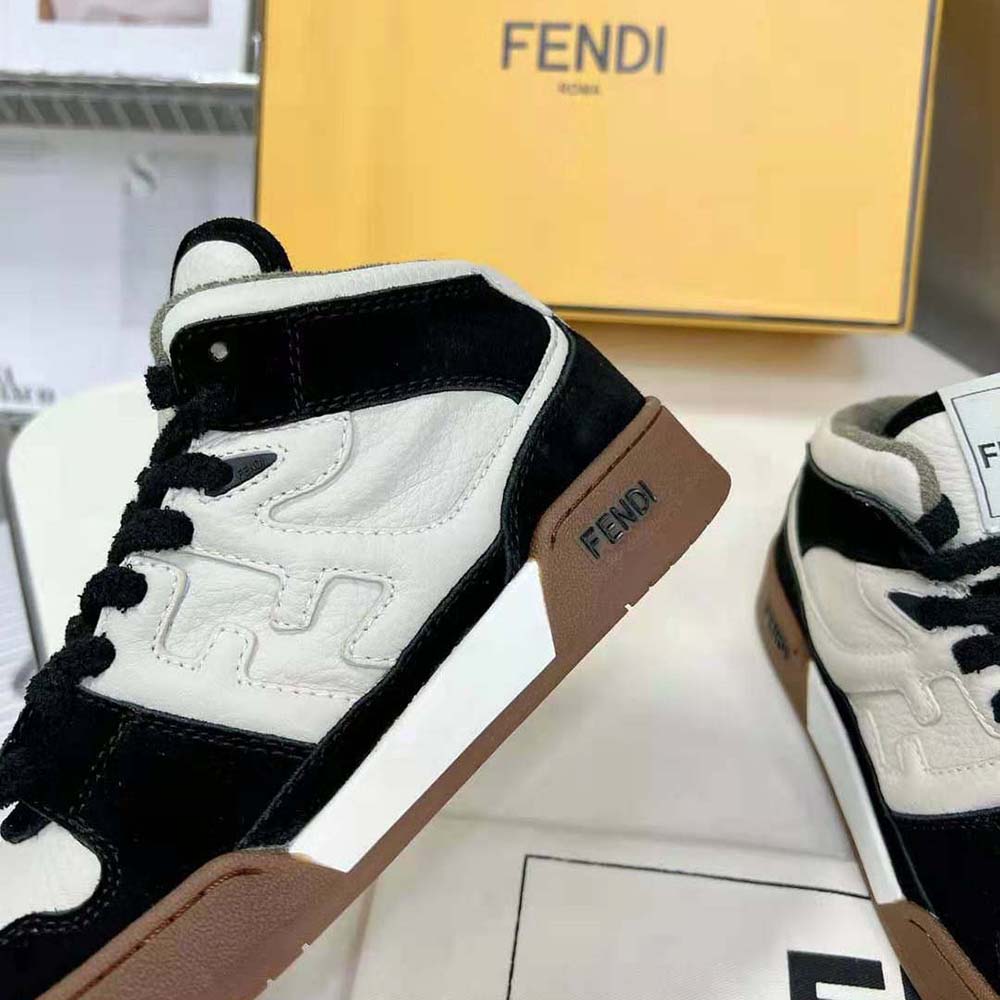 Fendi Women Fendi Match Black Leather High-Tops - image 7