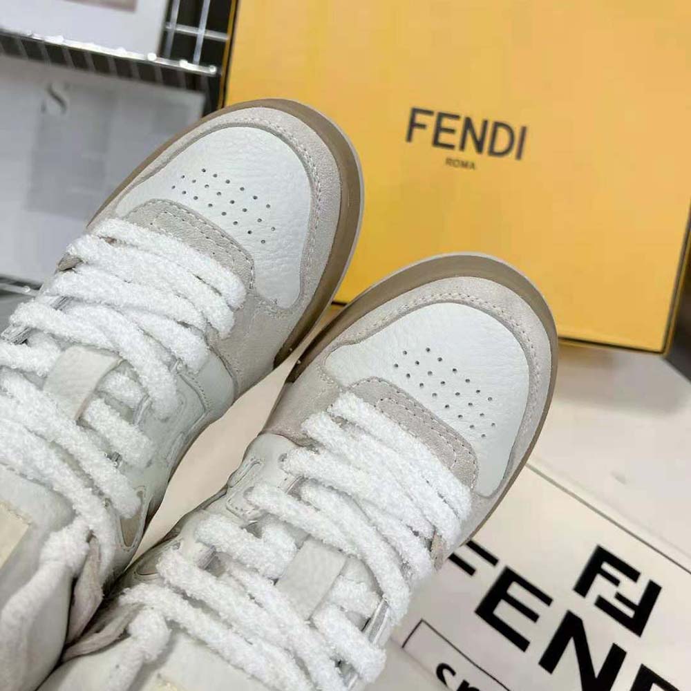 Fendi Women Fendi Match White Leather High-Tops - image 9