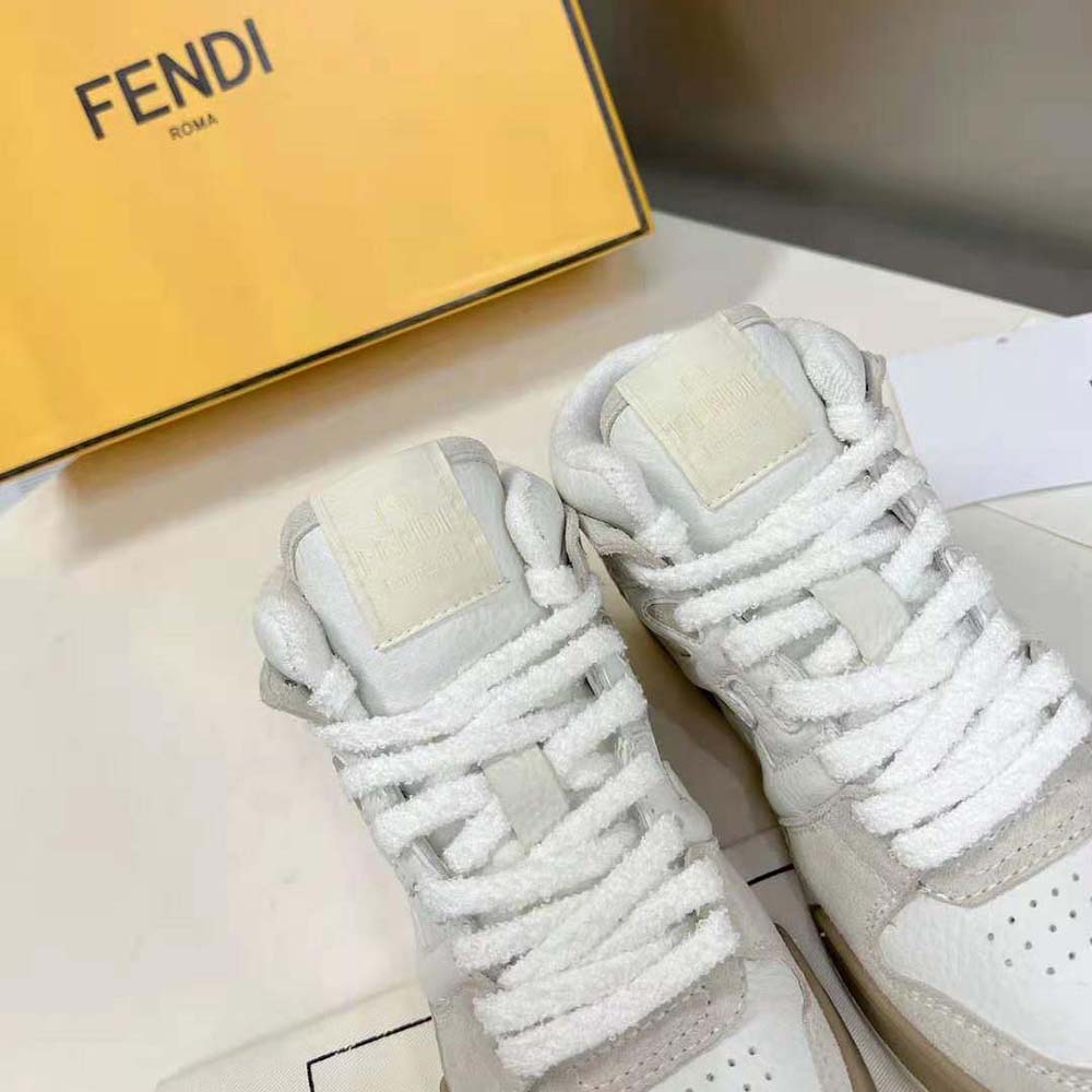 Fendi Women Fendi Match White Leather High-Tops - image 8