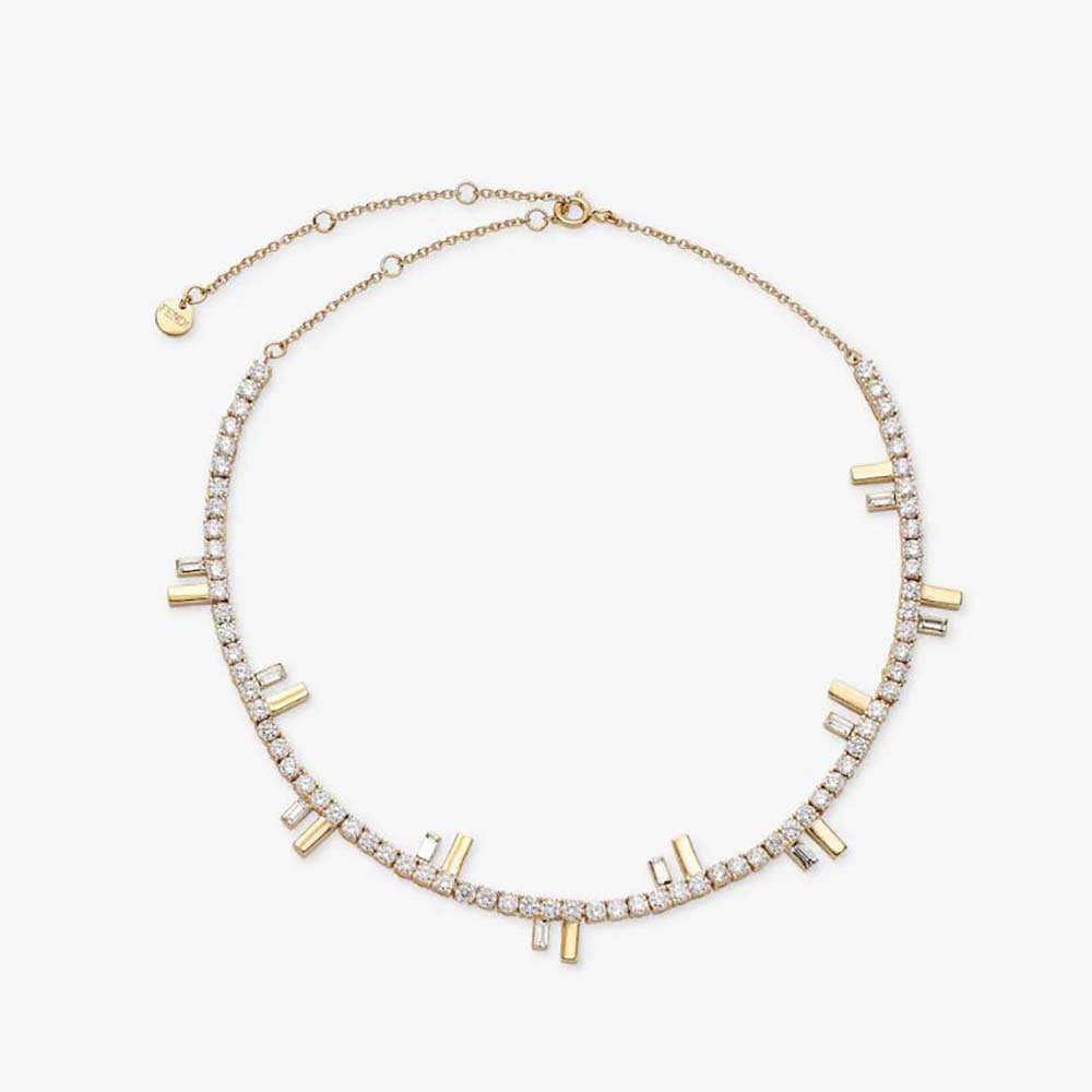 Front view of Fendi Women First Choker Gold-colored Choker clasp detail