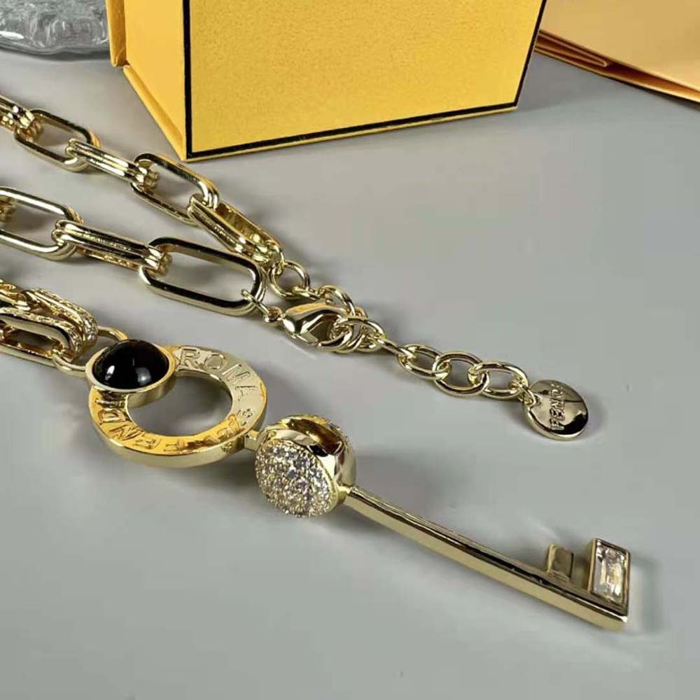 Fendi Women Master Key Necklace Gold-colored Necklace - image 6