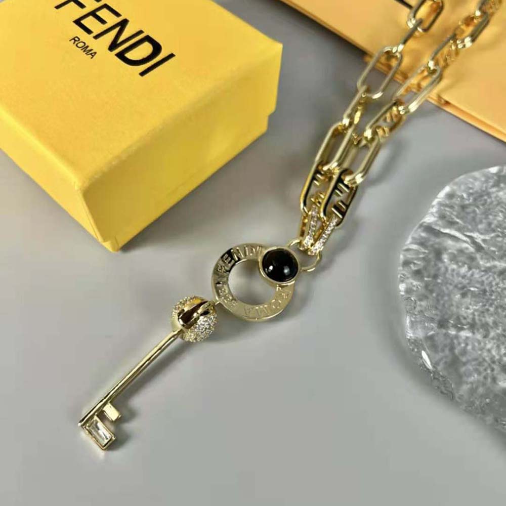 Fendi Women Master Key Necklace Gold-colored Necklace - image 5