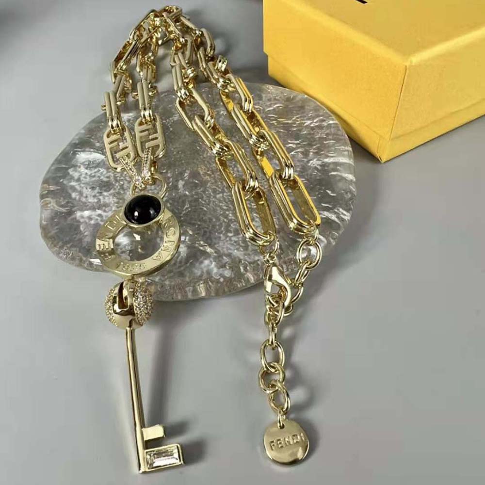 Fendi Women Master Key Necklace Gold-colored Necklace - image 7