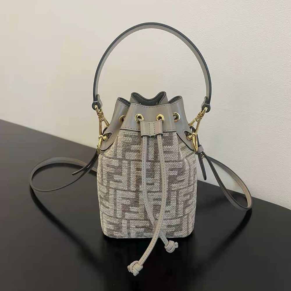 Close-up of gold-tone hardware on Fendi Women Mon Tresor Mini-Bag