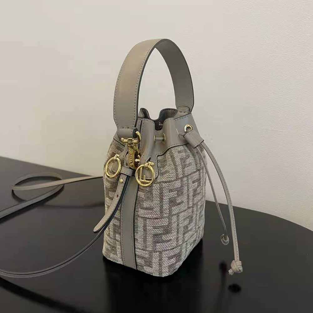 Side angle highlighting compact silhouette of Fendi Women Mon Tresor Mini-Bag