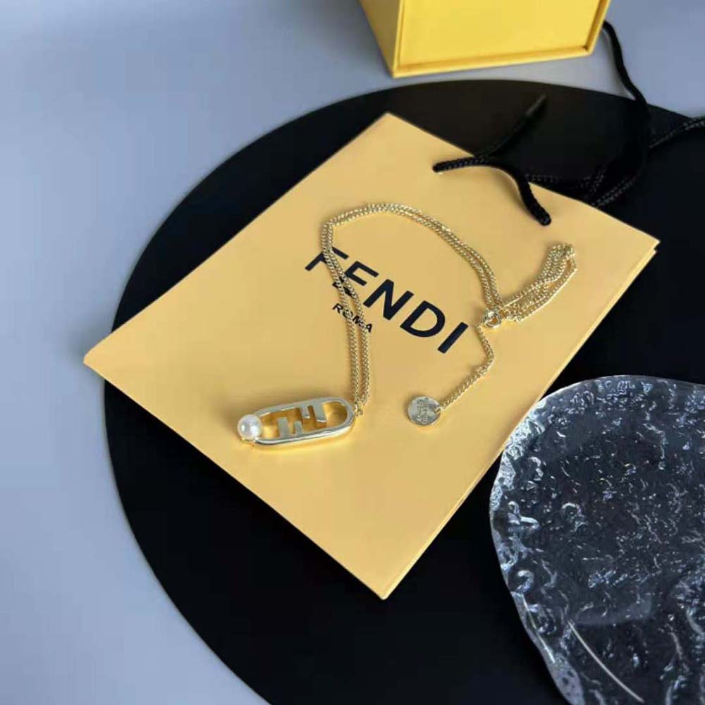 Fendi Women O’Lock Necklace Gold-colored Necklace - image 6