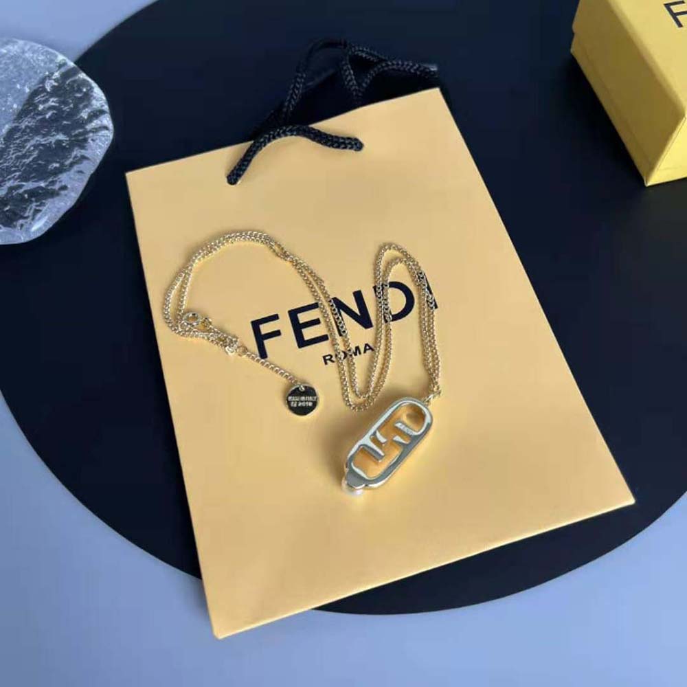 Fendi Women O’Lock Necklace Gold-colored Necklace - image 5