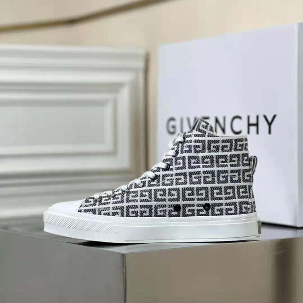 Givenchy Unisex High Sneakers City in 4G Jacquard-Black - image 5