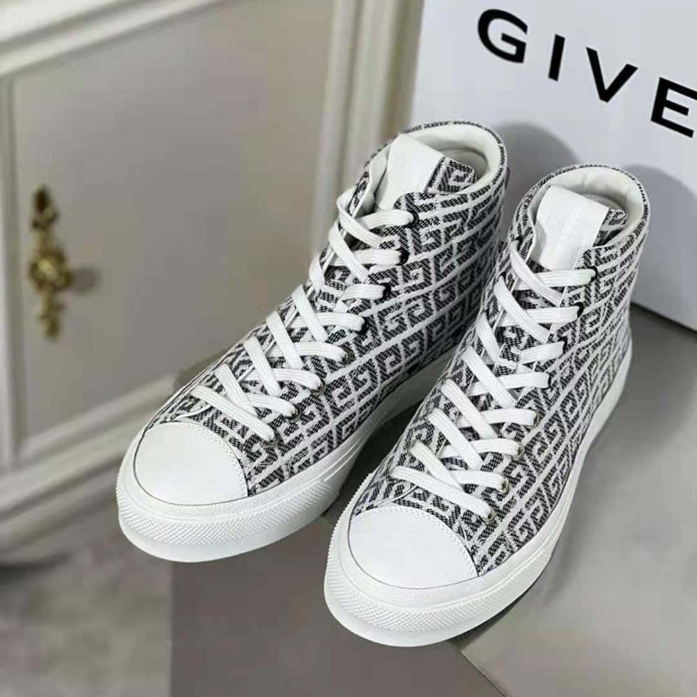 Givenchy Unisex High Sneakers City in 4G Jacquard-Black - image 4