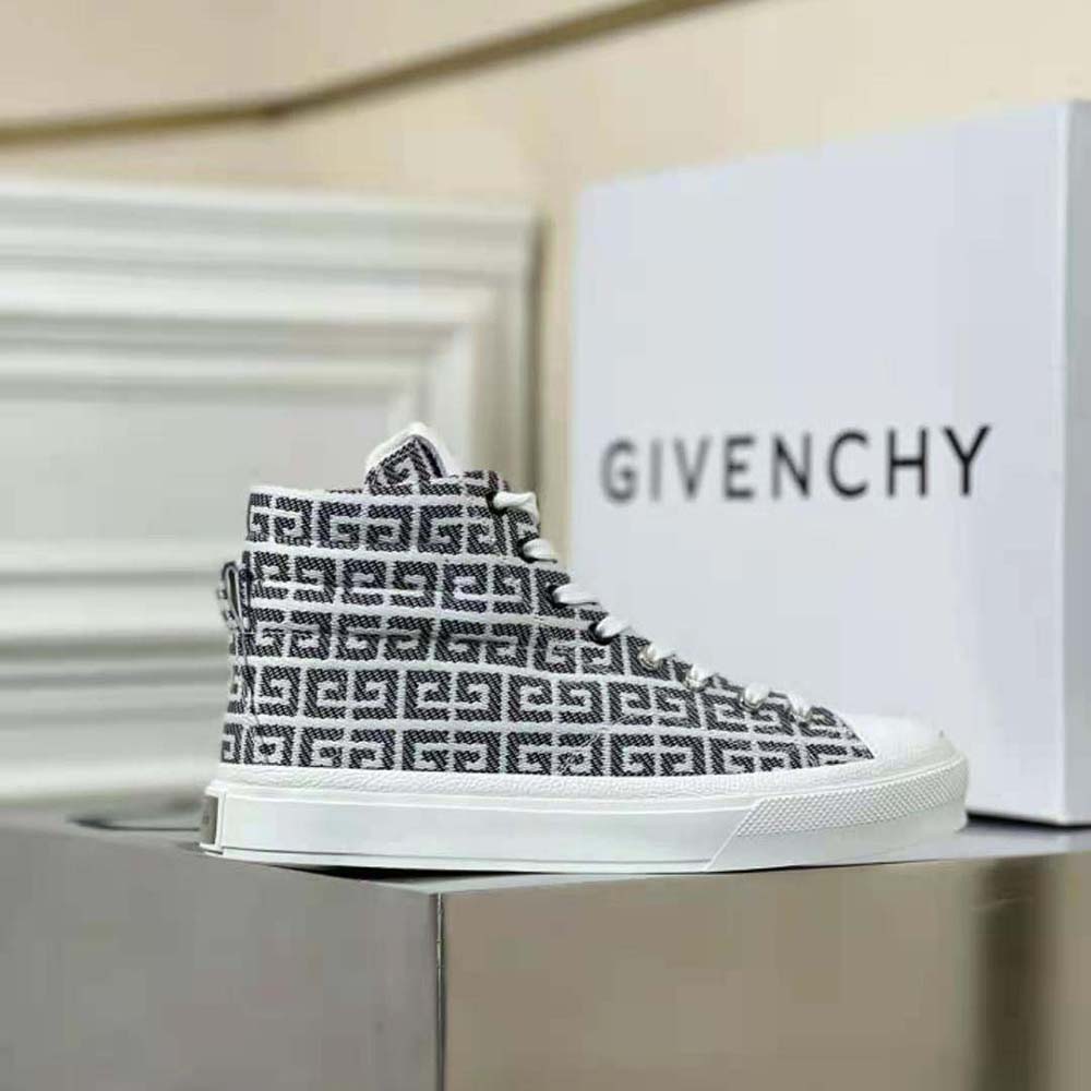 Givenchy Unisex High Sneakers City in 4G Jacquard-Black - image 6