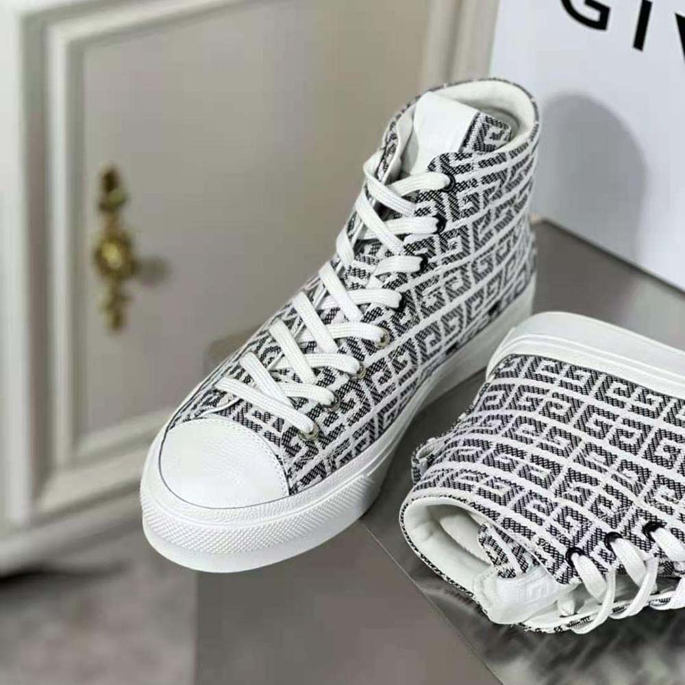 Givenchy Unisex High Sneakers City in 4G Jacquard-Black - image 8