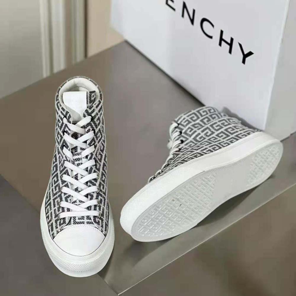 Givenchy Unisex High Sneakers City in 4G Jacquard-Black - image 9