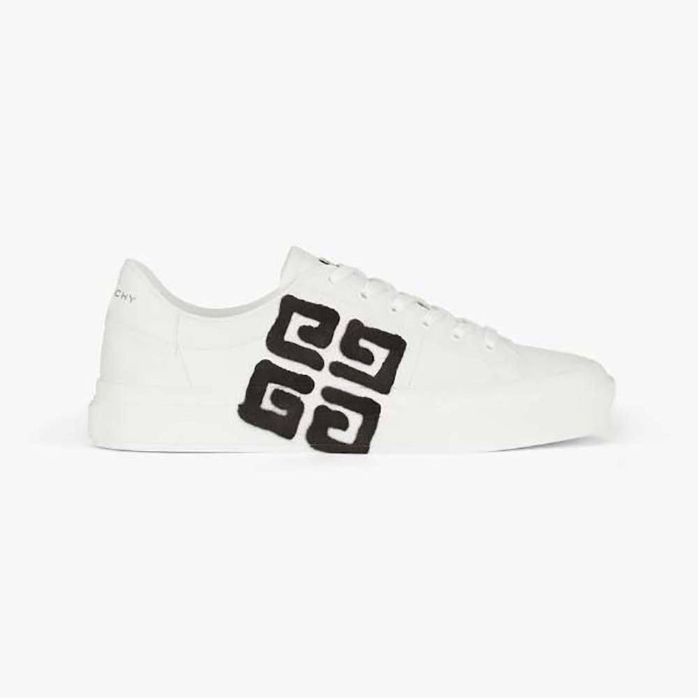 Side view of Givenchy Unisex Sneakers City Sport in black leather